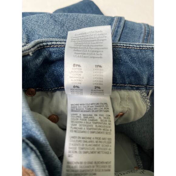 Mother Denim High Waisted Looker Ankle Fray jeans in hop on hop off size 25 - Picture 6 of 10